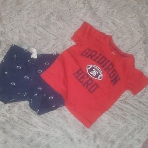 Tee & Football Shorts Set